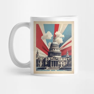 Saint Pauls Cathedral London United Kingdom Vintage Travel Tourism Poster Art Mug